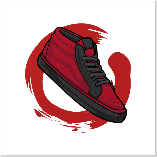 Pool Death Sneaker Wall Art by milatees